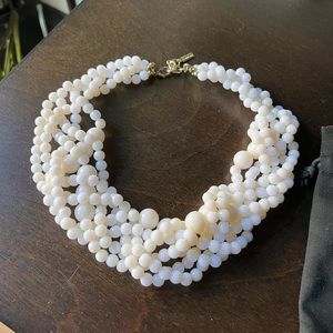 Chunky White BaubleBar Necklace